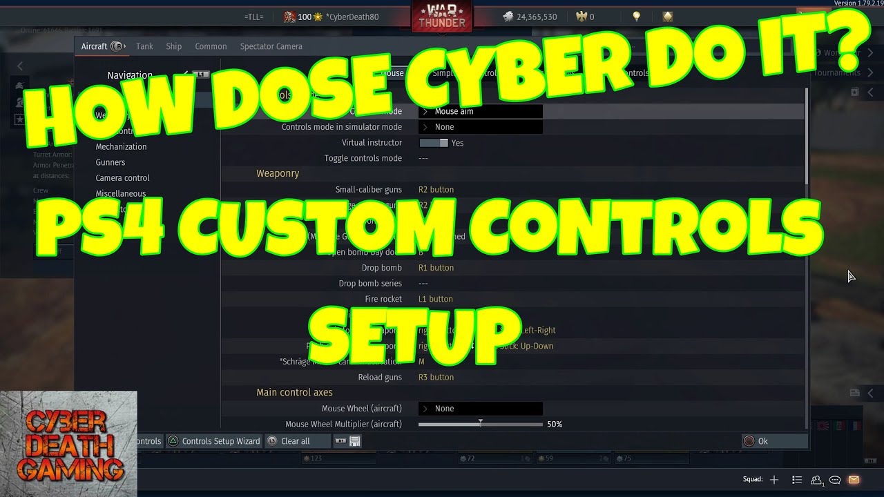 War Thunder Ps4 Controls 2020 | World of Tanks