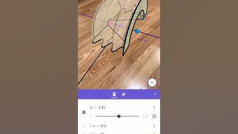Rotating Area Bound by 2 Function Graphs about xAxis in GeoGebra 3D with AR