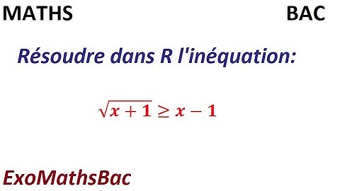 inéquation avec racine carrée