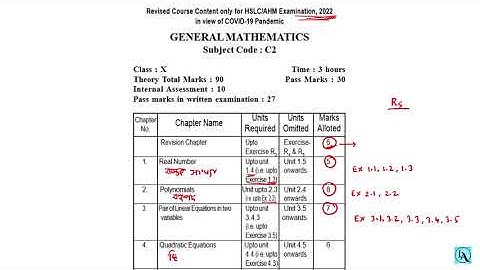 SEBA Reduced Syllabus for HSLC 2022 | MATHEMATICS | Detailed Explanation | Let