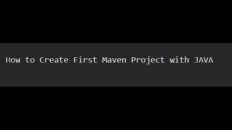 #1 Create  new Maven Project with JAVA.