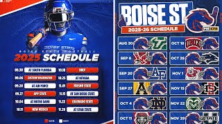 2025 Boise State Broncos Football Schedule
