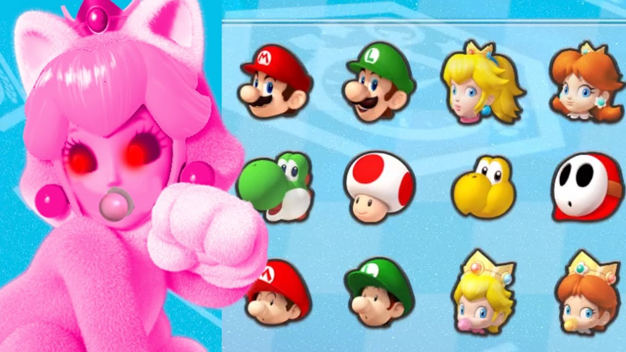 Mario Kart 8 Deluxe - All Pink Gold Characters - This video shows all the pink gold characters in Mario Kart 8 Deluxe. Mario Kart 8 Deluxe for the Nintendo Switch is a great cartoon game for children and kids.