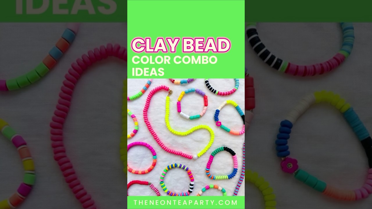 clay bead color combos ✨part two✨!! •bracelet color theme ideas• #fory, clay bead bracelets