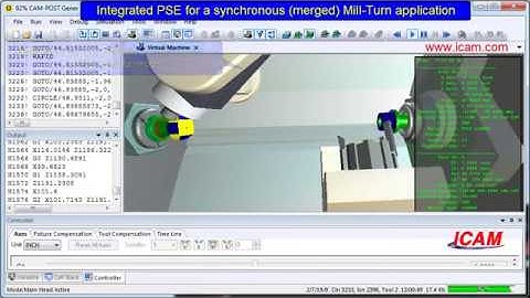Mill-Turn CNC Post-Processor & Simulator on Mazak Integrex | ICAM
