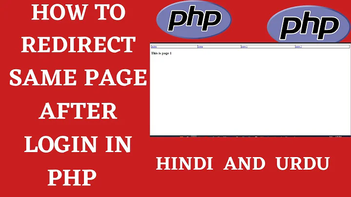 HOW TO  REDIRECT SAME PAGE AFTER LOGIN IN PHP