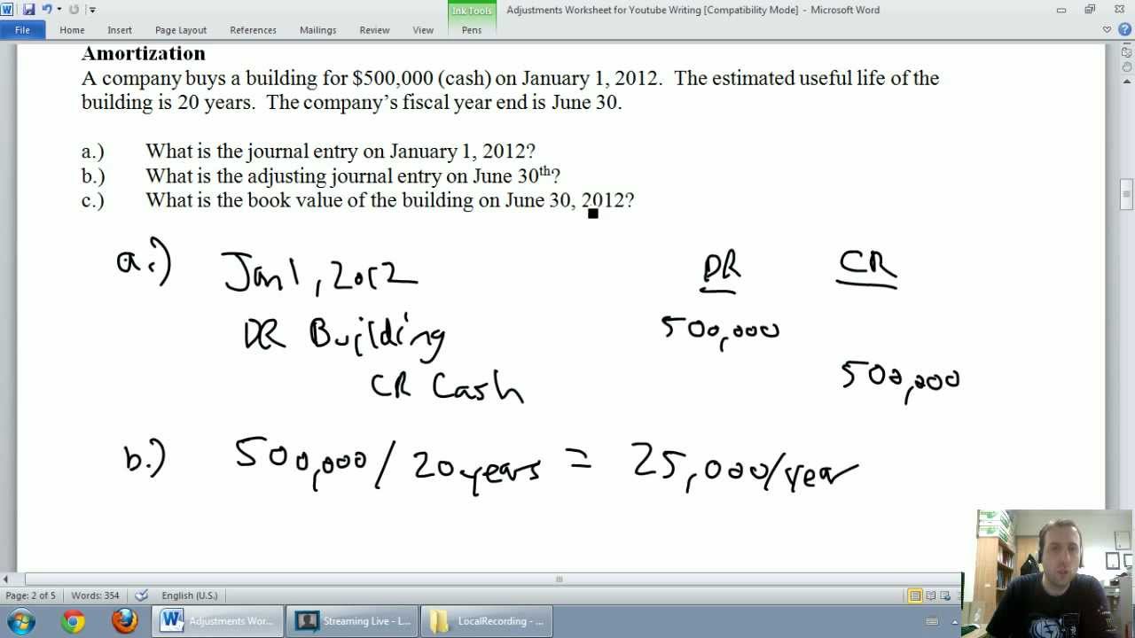 accounting unit 3 part 2 amortization depreciation youtube