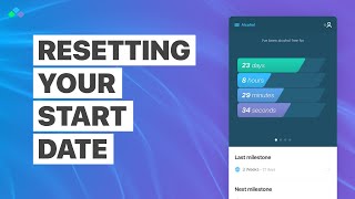 Resetting Your Start Date - I Am Sober App Tutorial screenshot 3