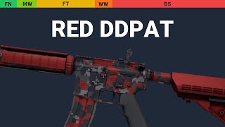 M4A4 Red DDPAT - Skin Float And Wear Preview