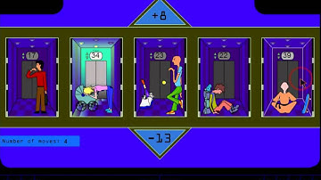 Solution to Plastelina Elevators Logic Puzzle Level 1