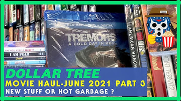 DOLLAR TREE $1 BLU RAY & DVD Movie Haul - June 2021 Part 3 - TREMORS, CRITTERS, HORROR, KIDS Films+