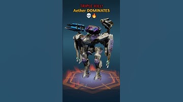 TRIPLE KILL with Aether Titan! 😱 Unstoppable Power | War Robots #shorts #ytshorts #warrobots #wr