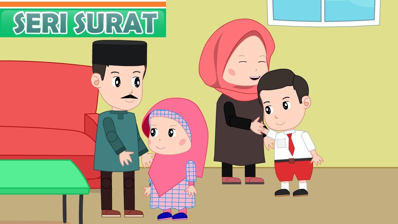 Animasi Kartun Keluarga Muslim