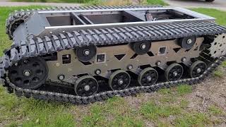 diy tracked vehicle first run