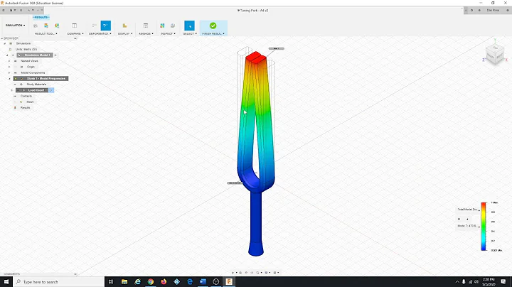 Fusion 360 Simulation Tutorial 2 - Modal frequency analysis