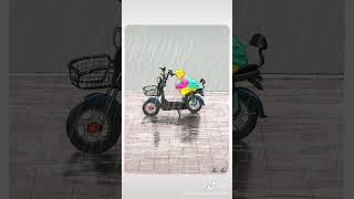 Details Heartwarming Moment: Child Cleans Bike Seat for Parents #children #fatherdaughter #raining #love News