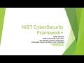 CSS2017 Session 14 SANS Training - NIST Cyber Security Framework