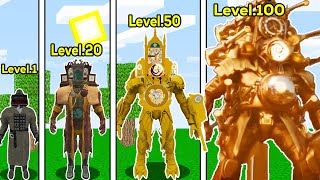 UPGRADED TİTAN CLOCK MAN SEVİYELERİ 😱 - Minecraft