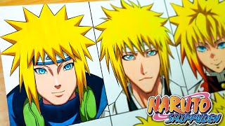 Drawing MINATO NAMIKAZE in different anime styles || Naruto Shippuden