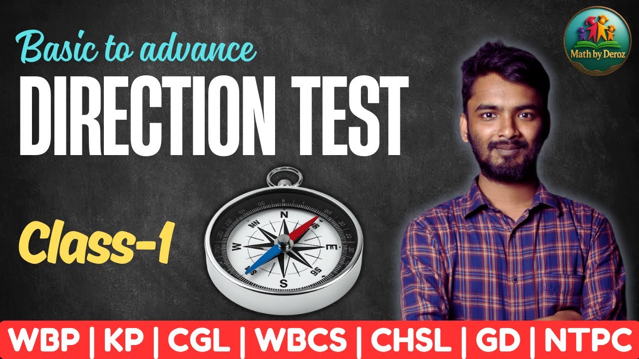 Class- 1 | DIRECTION TEST🧭 Easily Explained | All Types | Reasoning by ...