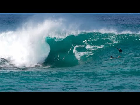 WE SURFED THIS PSYCHO SLAB on DRY REEF!