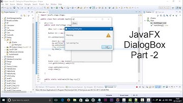 JavaFX DialogBox Tutorial part -2