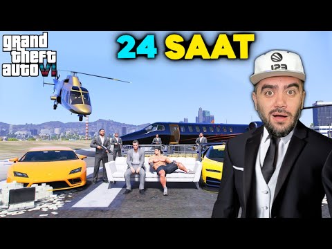 24 SAAT ARALIKSIZ ZENGIN HAYAT OYNADIM - GTA 5 MODS