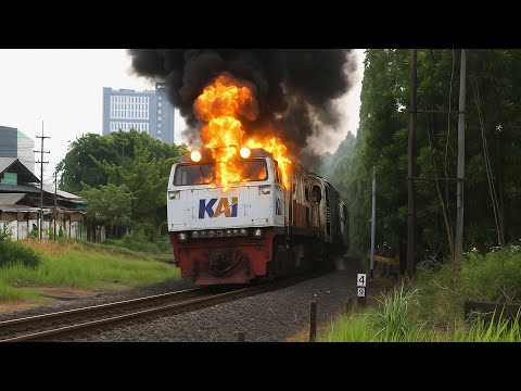 KERETA TERBAKAR DILUAR NALAR ‼️Bikin Kereta Kobong Malah Jadi Kayak Gini😱#keretaapi