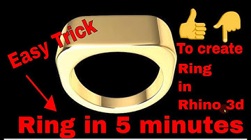 EASY TRICK TO MAKE A RING IN RHINO 3D | RHINO TUTORIAL | RHINO 3D FOR JEWELRY DESIGN