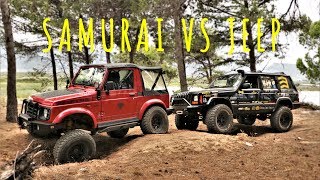 SUZUKI SAMURAI & JIMNY VS JEEP XJ @ GEARUP! Off Road Suzuki Samurai