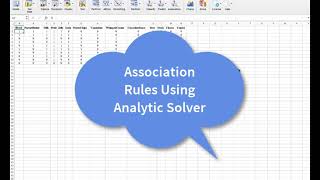 Association Rules Using Analytic Solver