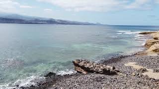 Confital Beach, Gran Canaria - view from a drone and walk, October