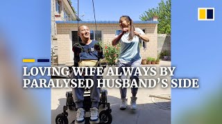 ‘I’m my husband’s legs now.’: woman cares for paralysed husband for 7 years