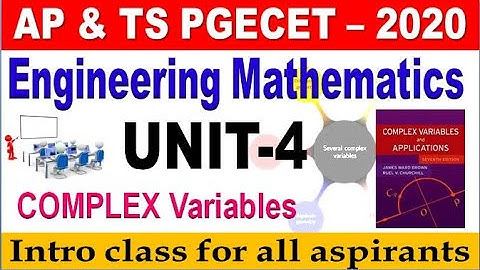 Engineering Mathematics Unit 4 Class Variables PGECET 2020 with Guidance by SRINIVASMech