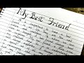 My Best Friend-Essay Writing/About my best friend/Neat clean satisfying handwriting/Best handwriting