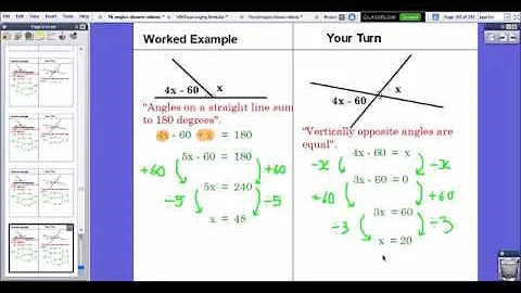 Using Algebra to Calculate Missing Angles