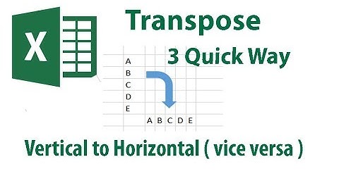 Excel Tutorial : Transpose Excel Data (Rotate data from Vertical to Horizontal or Vice Versa)