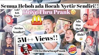 VIRAL!! PRANK DRIVE THRU!! BOCAH NYETIR PESEN MAKANAN SENDIRI BIKIN SEMUA PELAYAN HEBOH🤣