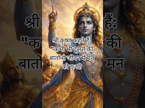 🙏😇श्री कृष्ण कहते हैं कभी भी दूसरों की बातों से जीवन में मन को दुःखी #motivation#emotional #trending