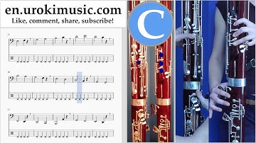 How to Play Bassoon Dua Lipa - New Rules Tabs Part#1 exercises, scales um-i352