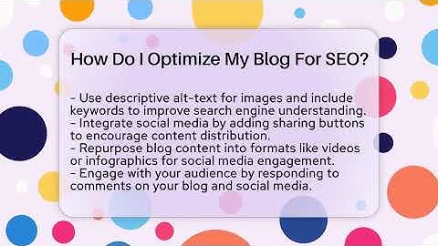 How Do I Optimize My Blog For SEO? - Everyday-Networking