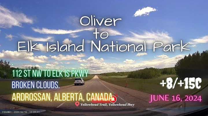 Oliver to Elk Island National Park, Ardrossan, Alberta, Canada +8/+15 Celsius.