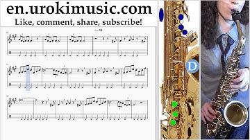 How to Play Saxophone (Tenor) The Pink Panther - Theme Song Tabs Part#2 um-i352