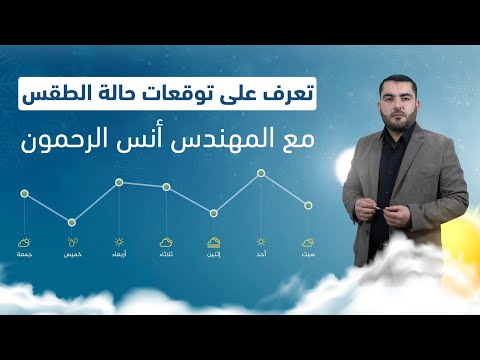 منخفض جوي وأمطار غزيرة نهاية الأسبوع التفاصيل مع المهندس أنس الرحمون النشرة الجوية