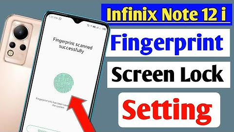 infinix note 12i mobile display fingerprint setting/how to set fingerprint lock in infinix note 12 i