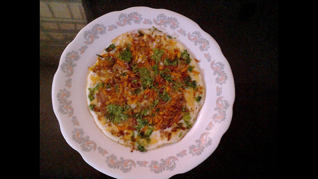 Onion Carrot Uttapam - Dosa Recipe - Recipe in English By Healthy Food Kitchen