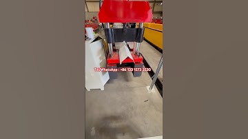 Metal roofing ridge cap roll forming machine / Corner trim roll former working in client workshop