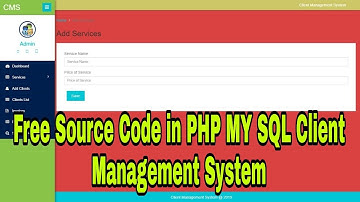 Free Source Code in PHP MY SQL Client Management System