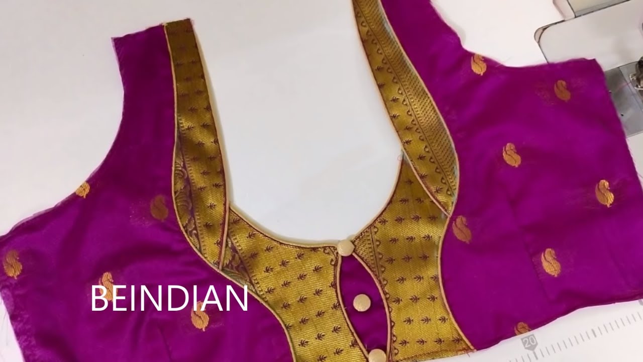 Paithani saree blouse design ।।blouse - YouTube