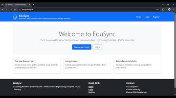 EduSync: An E-learning Portal for ECE Discipline, Khulna University #ecediscipline #khulnauniversity